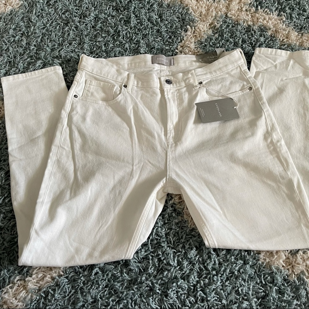 Size 14 everlane white skinny high rise jeans